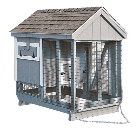 A46C Combination Chicken Coop – 4'x6' Premium Amish-Built Home for 3-5 Chickens