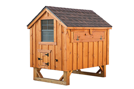 A46 - A-Frame Chicken Coop – 4'x6' Premium Amish-Built Home for 8-12 Chickens