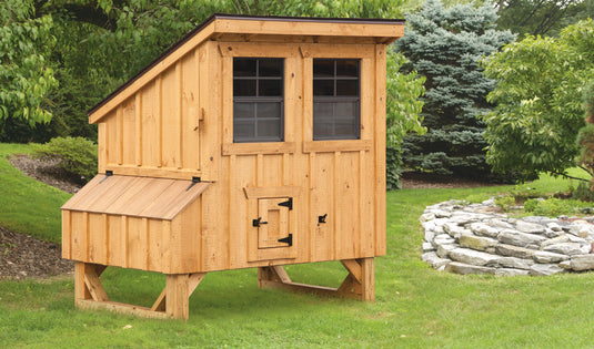 L45 Lean-To Chicken Coop – 4'x5' Premium Amish-Built Home for 6-8 Chickens