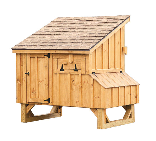 L45 Lean-To Chicken Coop – 4'x5' Premium Amish-Built Home for 6-8 Chickens