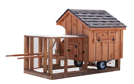 Q34T Tractor Chicken Coop – 3'x4' Premium Amish-Built Home for 4-6 Chickens
