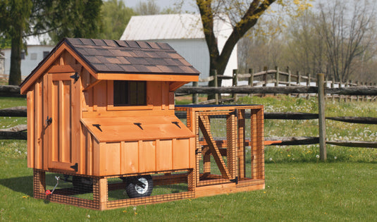 Q34T Tractor Chicken Coop – 3'x4' Premium Amish-Built Home for 4-6 Chickens