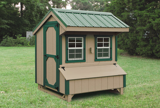 Q46H Quaker Chicken Coop – 4' x 6' Premium Amish-Built Home for 10-12 Chickens