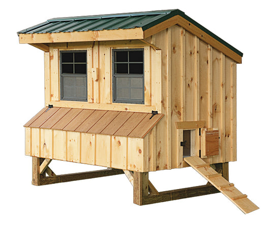 Q46 Quaker Chicken Coop – 4'x6' Premium Amish-Built Home for 10-12 Chickens