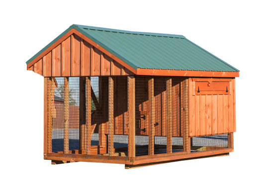 Q712C Combination Chicken Coop – 7'x12' Premium Amish-Built Home for 15-20 Chickens