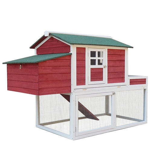 PawHut Small Chicken Coop with Run - Up to 2 Chickens