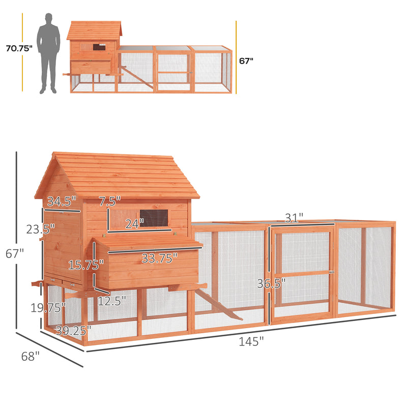 Load image into Gallery viewer, PawHut Chicken Coop with Run - Up to 8 Chicken
