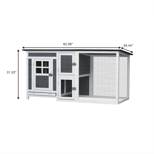 Hard Rock Health Chicken Coop with Run - Up to 4 Chickens